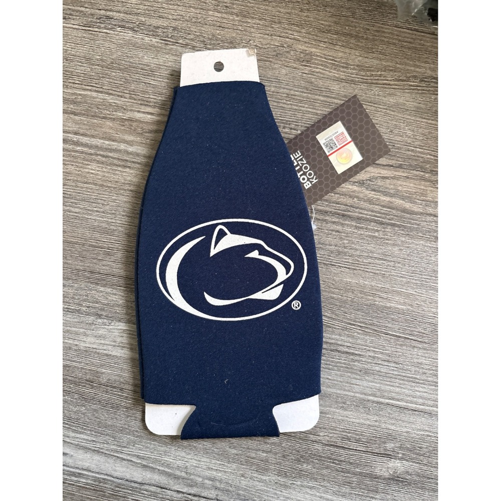 Penn State Nittany Lion Bottle Koozie Navy Blue NCAA Wincraft Beverage Insulator